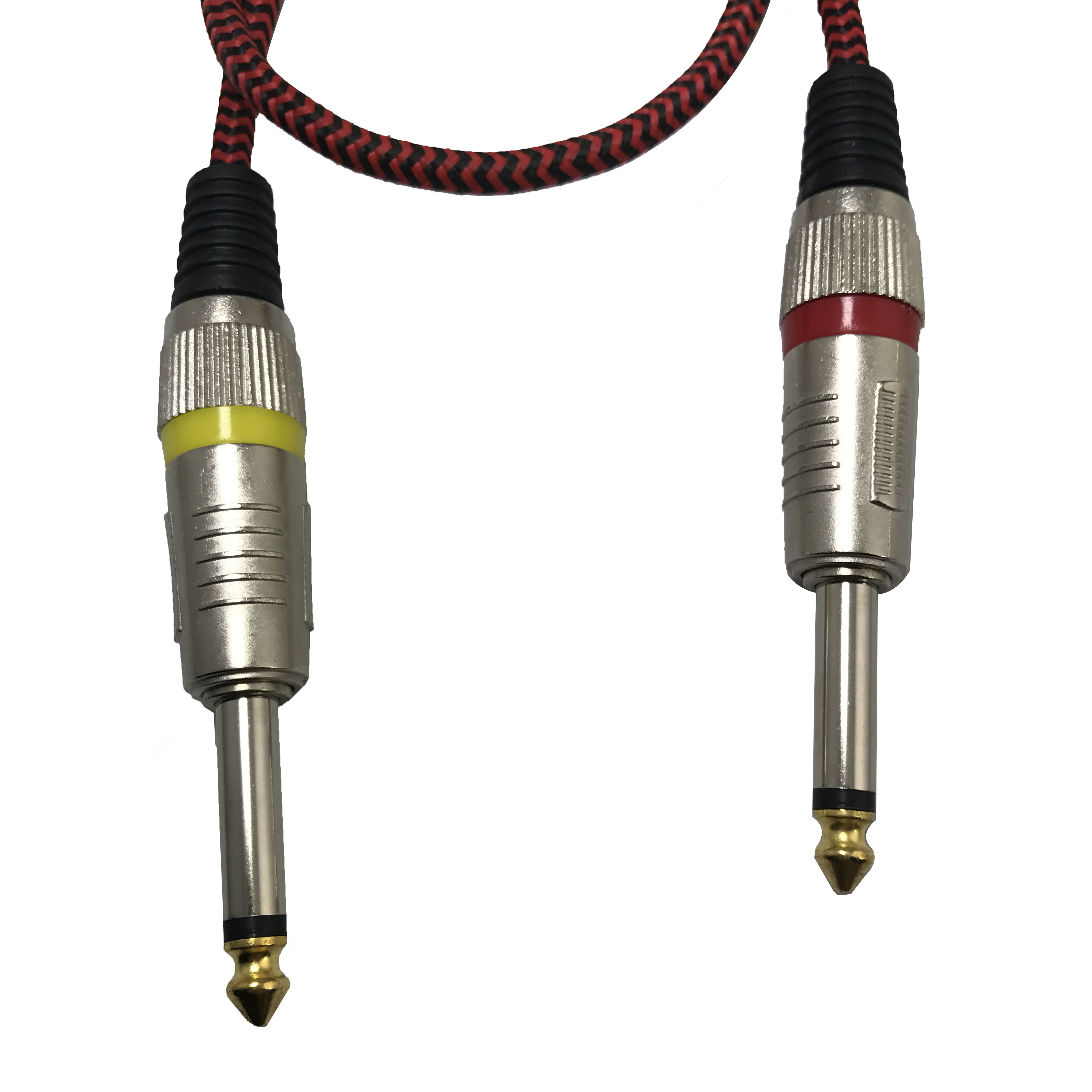 DC6.35M-M Assembled Alloy Head, Audio Cable, Musical Instrument Cable, Color Ring, Guitar Cable, Pow