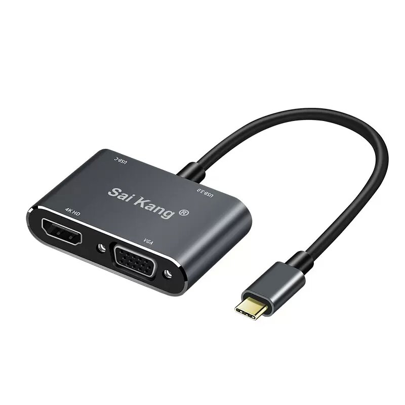 Type-c connects to a computer monitor projector