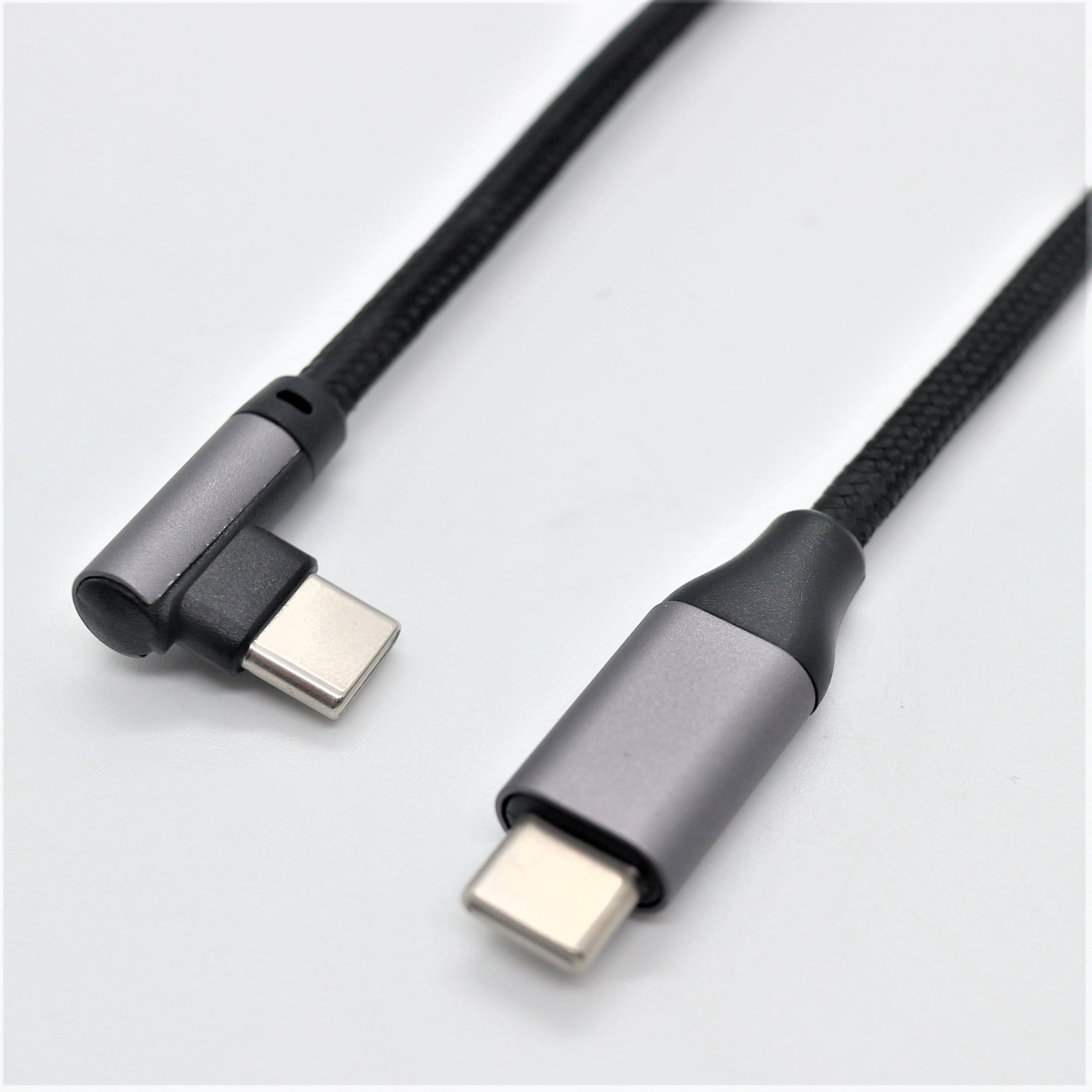 TYPE-C male aluminum shell straight to bend plus external network high-speed fast charging PD chargi