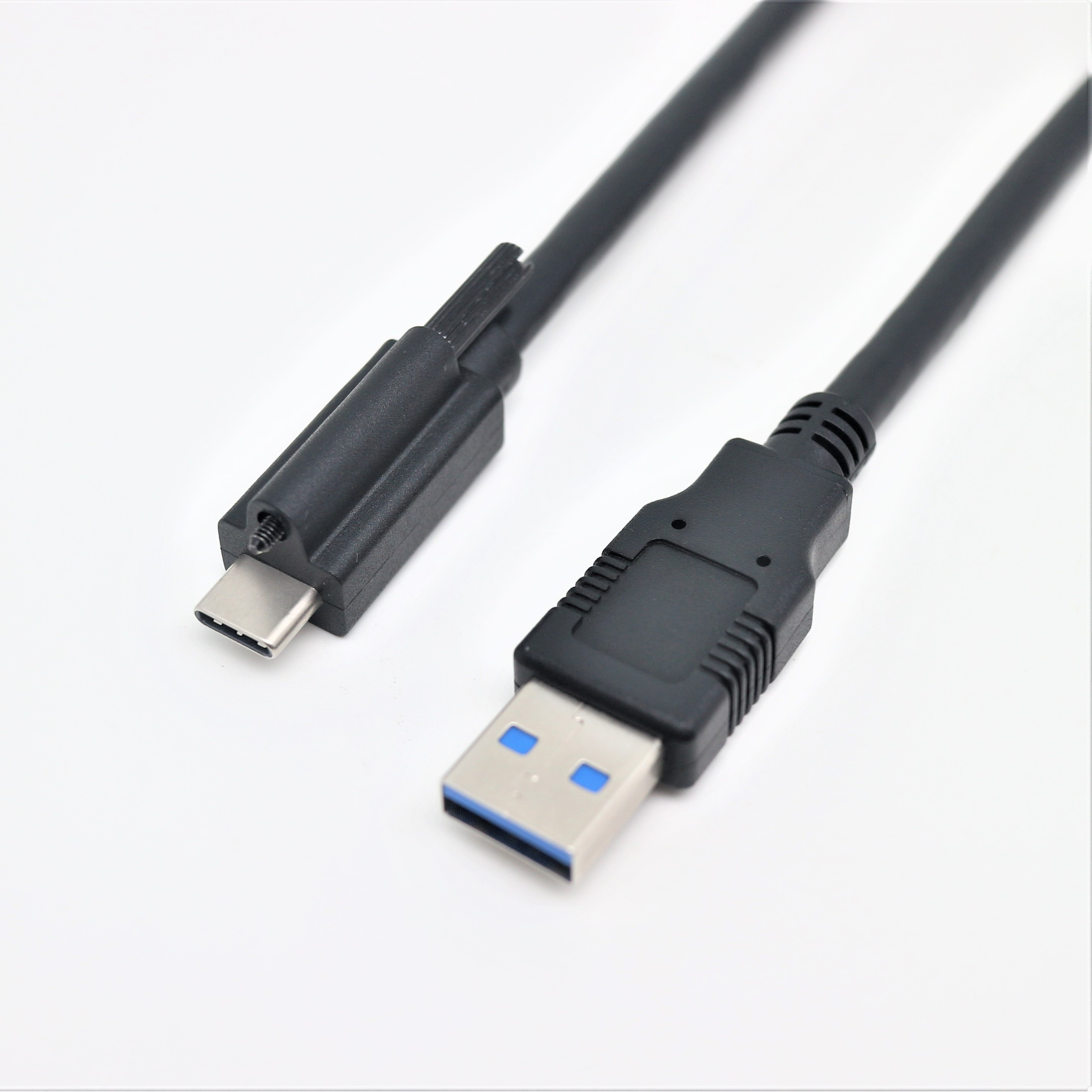 The TYPE-C M MALE has a single locking screw