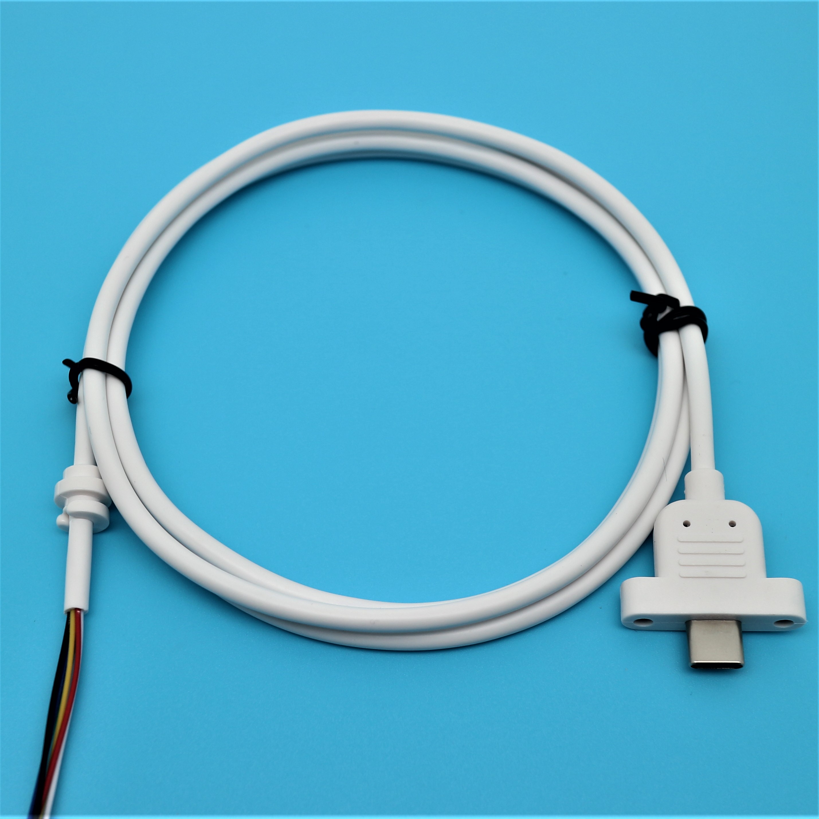 USB TYPE-C M MALE BINAURAL DOUBLE FEMALE SCREW CABLE