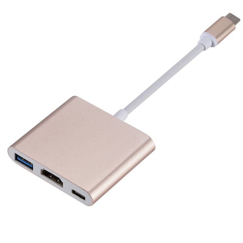 TYPE-CM TO TYPE-CF PD+HDMI F+USB 3.0AF CONVERTER ALUMINUM CASE MULTICOLOR