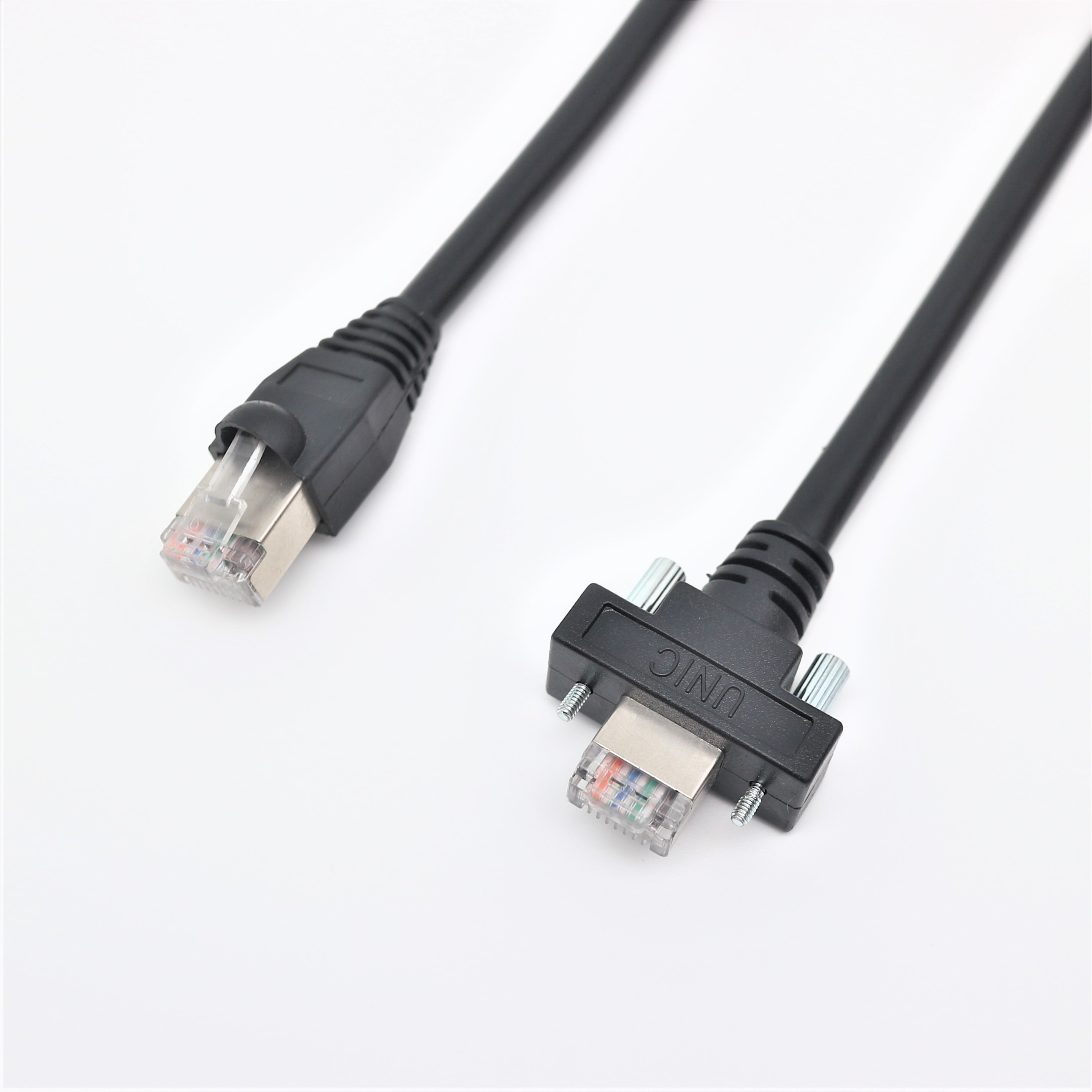 Category 6 shielded CAT6 high-speed industrial network cable with ear screws