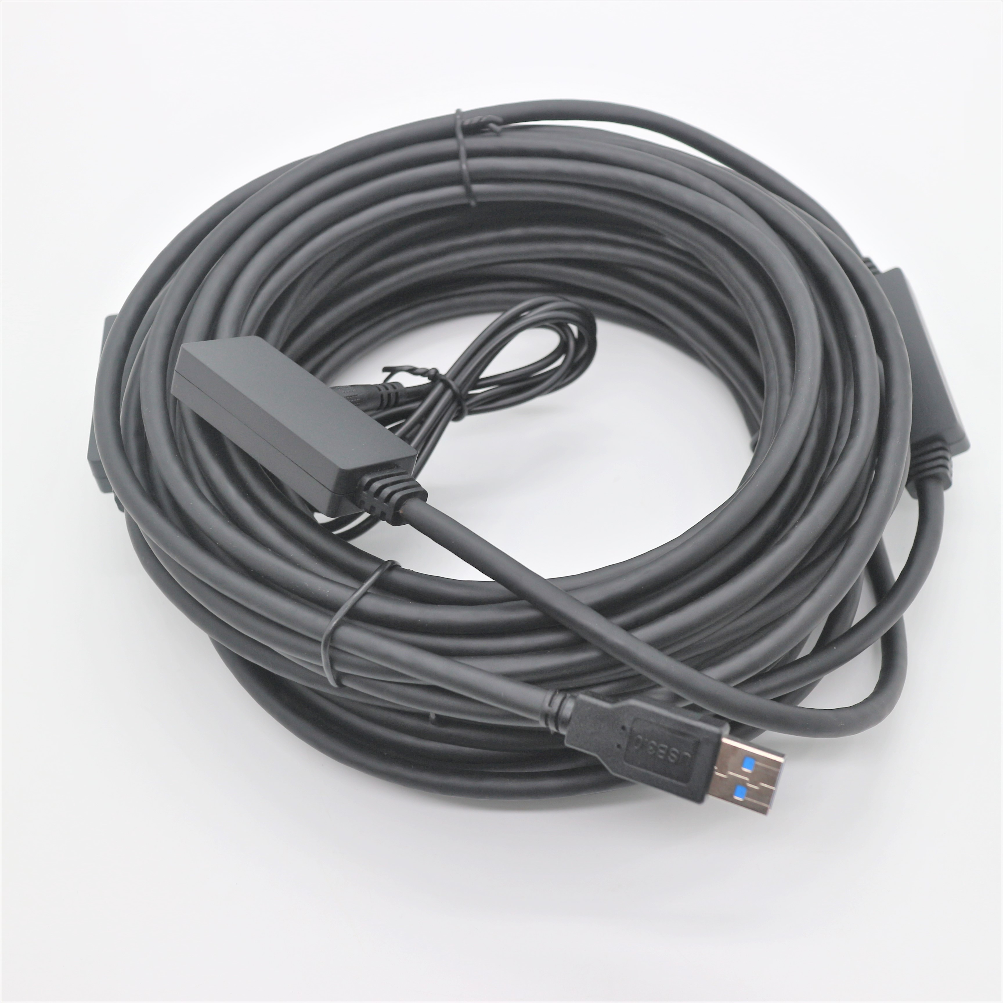 USB3.0 male to male to female BM microM male plus amplifier chip external power extension cable